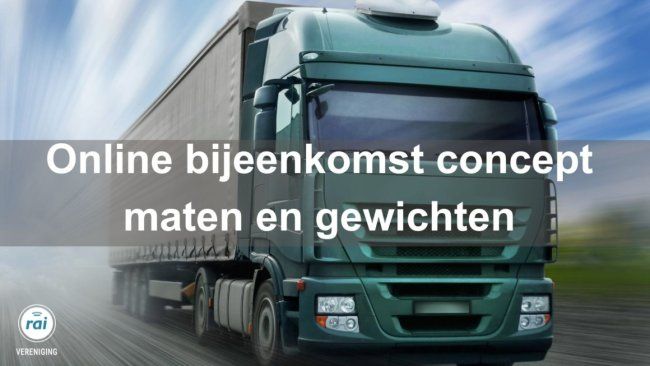 Online bijeenkomst concept richtlijn maten en gewichten